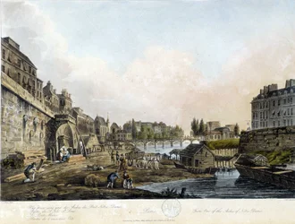 París: Vista del Puente Notre-Dame - en “París visto por J.C. Mats”, ed. Miller, Londres
