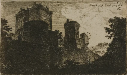 Castillo de Borthwick desde el suroeste