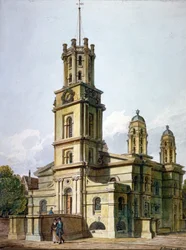 Iglesia de San Jorge en el Este, Stepney, Londres, 1811