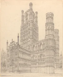 Catedral de Ely, Cambridgeshire, vista S.O.