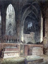 Interior de la Capilla de San Edmundo, Abadía de Westminster, siglo XIX