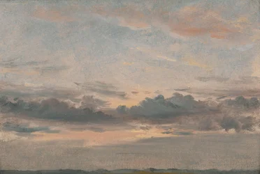 Un estudio sobre las nubes, puesta de sol
