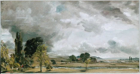Vista de Salisbury, desde la biblioteca de la casa del archidiácono Fisher