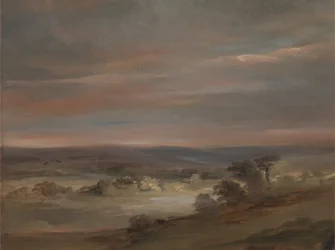 Vista en Hampstead Heath, temprano en la mañana, ca. 1821