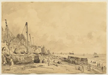 Playa de Brighton, mirando al este, 1824