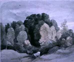 Ganado cerca del borde de un bosque, c.1805