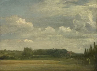 Común de East Bergholt, vista hacia la rectoría, 18 de agosto de 1813