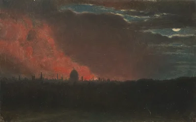 Incendio en Londres, visto desde Hampstead
