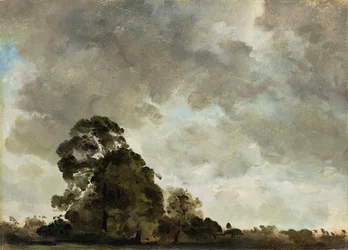 Paisaje en Hampstead, árbol y nubes de tormenta, c.1821