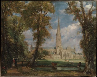 Catedral de Salisbury desde los terrenos del obispo