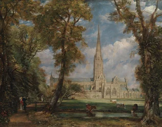 Catedral de Salisbury desde los terrenos del obispo