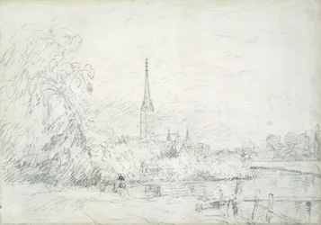 Catedral de Salisbury desde el Noroeste, 1829