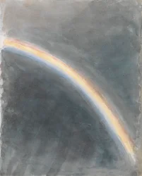 Estudio del cielo con arco iris
