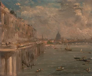 Terraza de Somerset House desde el puente de Waterloo
