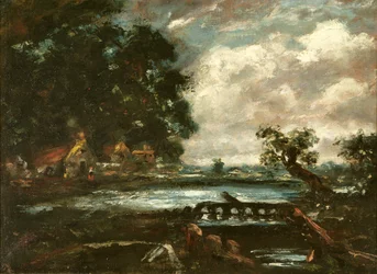 Estudio para The Leaping Horse (View on the Stour) (óleo sobre lienzo)