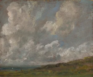 Estudio de nubes sobre un paisaje, c.1821-22