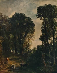 Árboles cerca de la iglesia de Hampstead, 1829, c1915