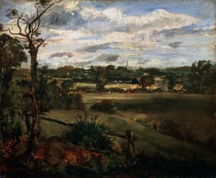 Vista de Highgate desde Hampstead Heath, principios del siglo XIX