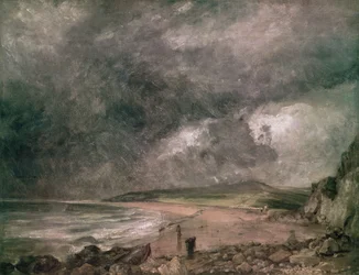Bahía de Weymouth con tormenta aproximándose