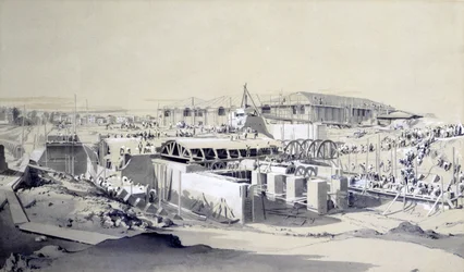 Construcción de la casa de máquinas estacionarias, Camden Town, 26 de abril de 1837