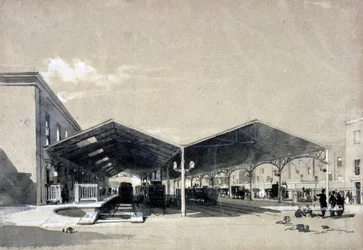 Interior de la Estación de Euston, Mayo de 1837