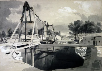 Gran pozo de ventilación y cabrestante, túnel de Kilsby, 15 de julio de 1837