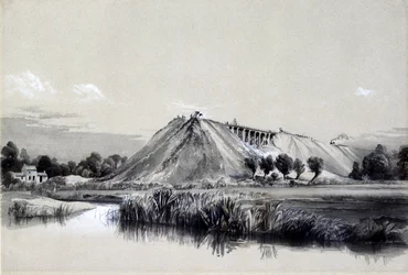 Construcción del terraplén en Wolverton, 29 de junio de 1837