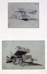 Dos ejemplos de contratistas volcando vagones, 1830s