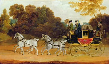 The Wellington Coach" (El correo de Newcastle york-Londres), c.1818 (óleo sobre tabla)