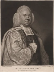 Guliel Hayes, grabado por Thomas Park (1758-1834), 1787