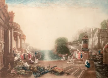La decadencia de Cartago (mezzotinta)