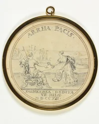 Diseño para una medalla sobre la rendición de Dunkerque