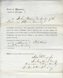 Juramento de lealtad de John Crow de Missouri, Condado de St. Louis