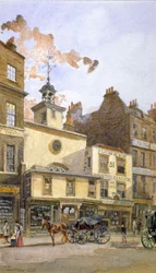 Iglesia de St Ethelburga-the-Virgin dentro de Bishopsgate, Ciudad de Londres, 1880
