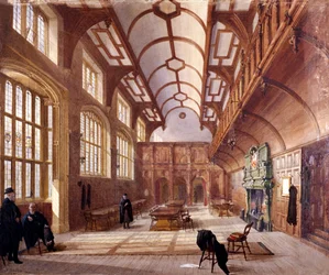 Interior de Charterhouse, Londres, 1885