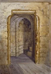 Interior de la Torre Sangrienta en la Torre de Londres, 1884