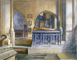 Monumento de Lord y Lady Crosby en la Iglesia de St Helen, Bishopsgate, Ciudad de Londres