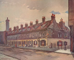 Casas antiguas en Pye Street, Westminster, Londres, 1883 1926