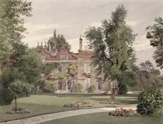 Vista lateral de Raleigh House, Brixton Hill, Lambeth, 1887