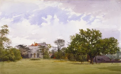 Vista lateral de Turret House, Lambeth, Londres, 1880