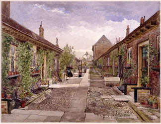 Asilos de Skinners, Mile End Road, Stepney, Londres, 1883