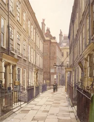 Vista de Catherine Court, Tower Hill, Londres, mirando al este, 1886