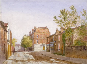 Vista de la Casa Mawson, Chiswick Lane, Chiswick, Londres, 1882