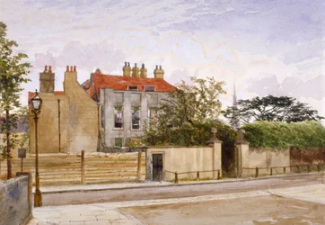 Vista de Turret House, Lambeth, Londres, 1880