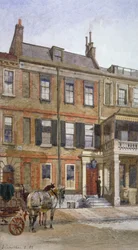 Vista de no 24 Cheyne Row, Chelsea, Londres