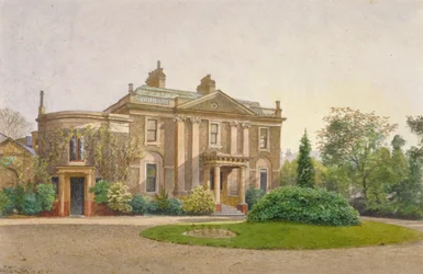 Vista del frente de Carroun House, South Lambeth Road, Lambeth, Londres, 1887
