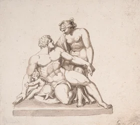 Estudio de un grupo escultórico: Marte, Venus y Cupido