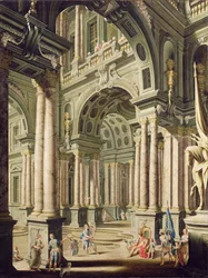 Palacio imaginario con David ante Saúl