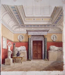 La Galería de Esculturas, extremo norte, c.1870