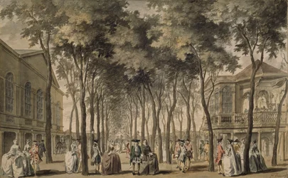 Una vista del Gran Paseo, Jardines de Marylebone, 1778-86
